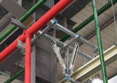 钟楼该抗震支架的整体式支吊架结构协调性好